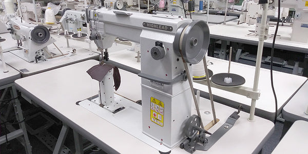 Highlead GC24018 Post Bed Single Needle Roller Foot Sewing Machine