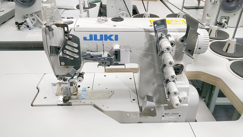 JUKI MF-7523 Coverstitch Sewing Machine 3 Needle Top and Bottom Cover -  Sunny Sewing Center