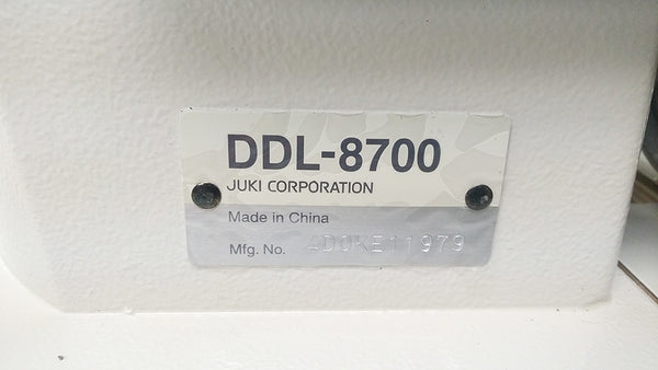 JUKI DDL-8700 High Speed Single Needle Straight-Stitch Sewing Machine