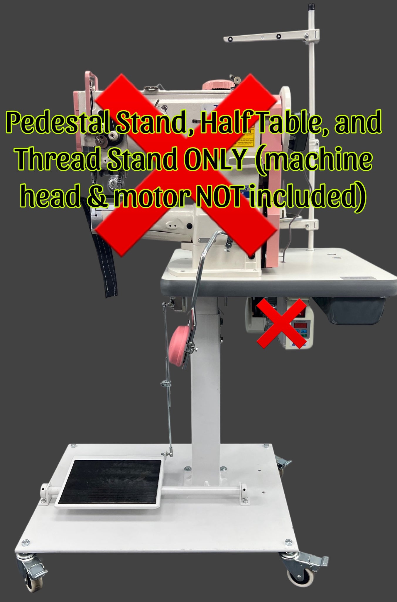 KS Pedestal Stand With Casters & Half Table