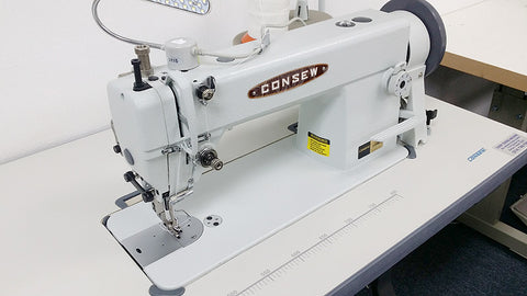 CONSEW 205RB-1 Top and Bottom Feed Walking Foot Sewing Machine for Leather