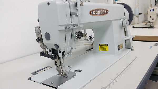 CONSEW 205RB-1 Top and Bottom Feed Walking Foot Sewing Machine for Leather