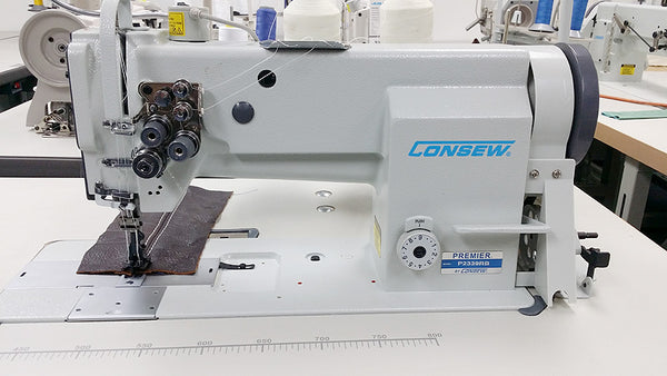 Consew P2339RB Double Needle Walking Foot Sewing Machine for Leather & Upholstery