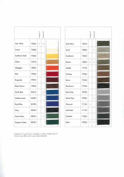 Amann Thread Color Charts - Strongbond / Serabond