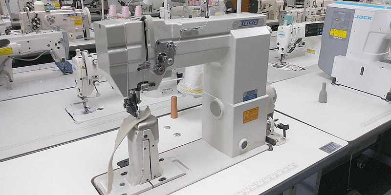 THOR GC8810 Post Bed Top and Bottom Feed Roller Foot Sewing Machine