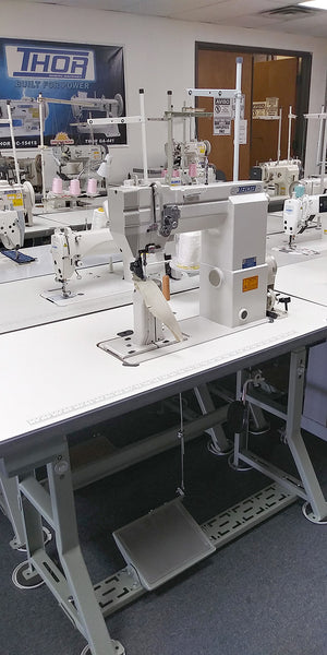 THOR GC8810 Post Bed Top and Bottom Feed Roller Foot Sewing Machine