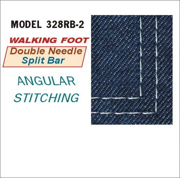 Consew 328RB-2 Split Needle Bar Double Needle Walking Foot Sewing Machine