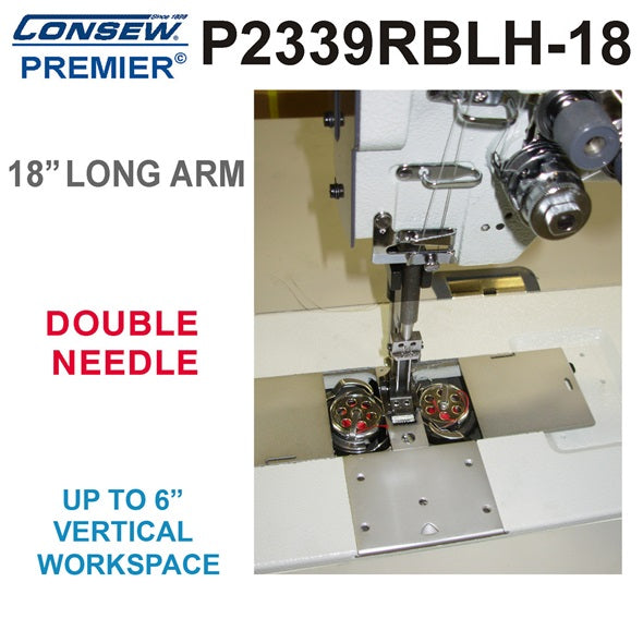 Consew P2339RBL-18 Double Needle Walking Foot Sewing Machine P2339RBLH-18