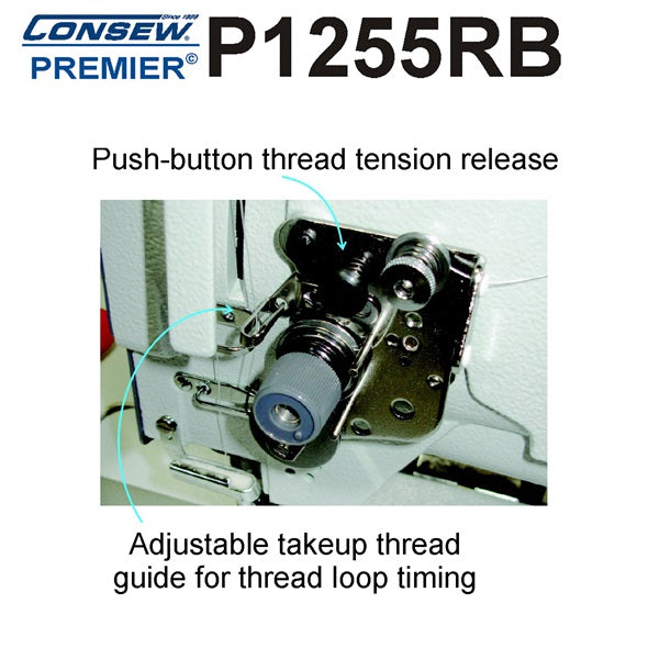 Consew P1255RB Top Load Bobbin Walking Foot Sewing Machine P1255RBL-18  P1255RBLH-18